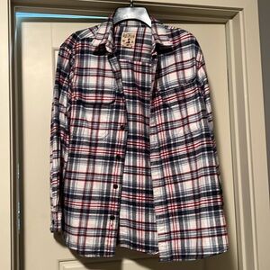 Red head, men’s thick/ heavy flannel! In red white and blue!